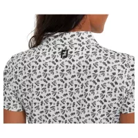Polo Femme Footjoy Floral Print Lisle White Black