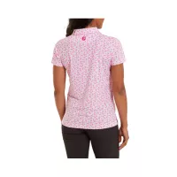 Polo Femme Footjoy Floral Print Lisle White Pink