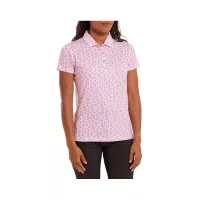 Polo Femme Footjoy Floral Print Lisle White Pink