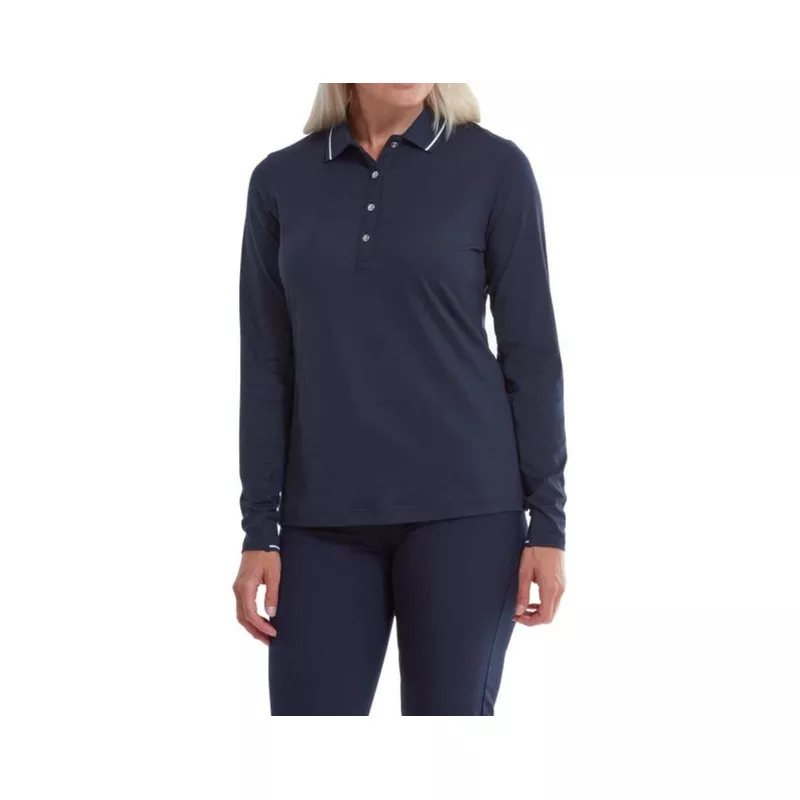 Polo Manches Longues Femme Footjoy Thermolite Navy