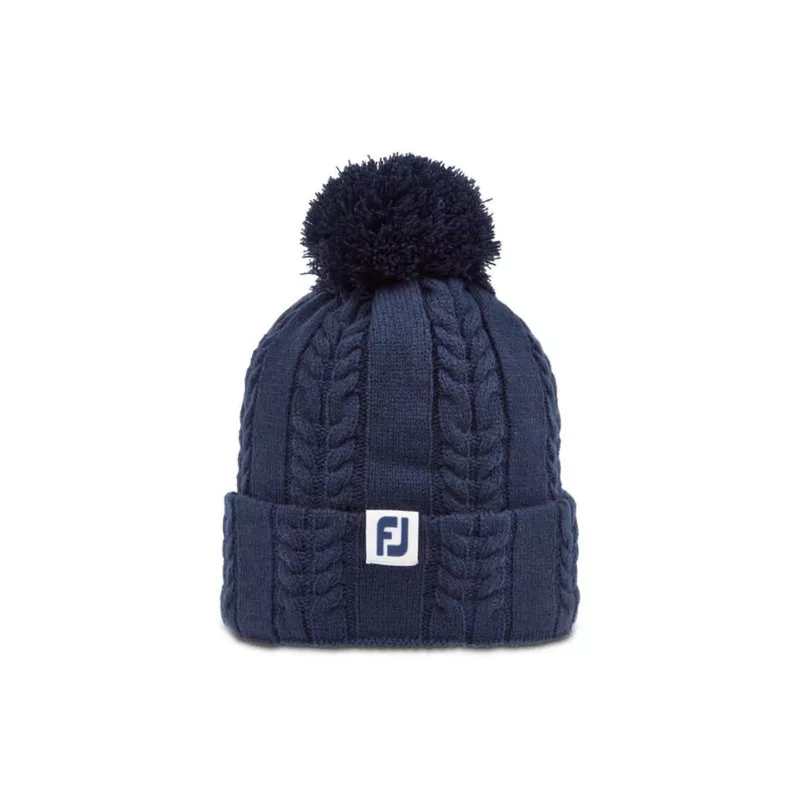 Bonnet Femme Footjoy Cable Knit Bubble Frog Navy