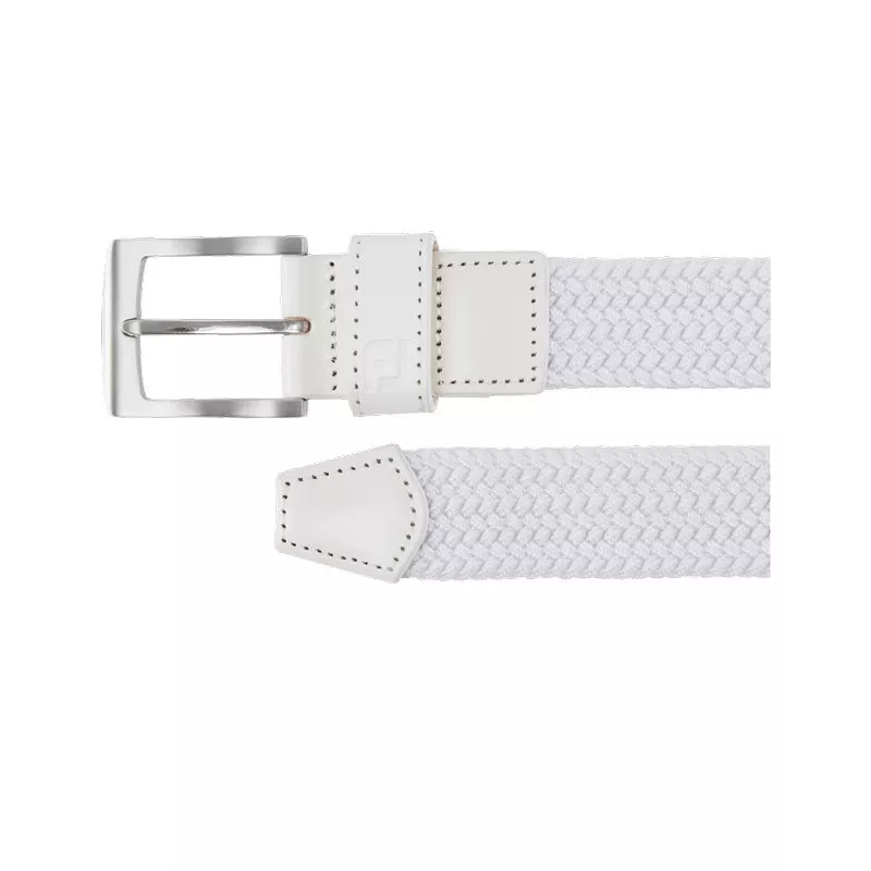 Ceinture Femme Footjoy Braided Belt White