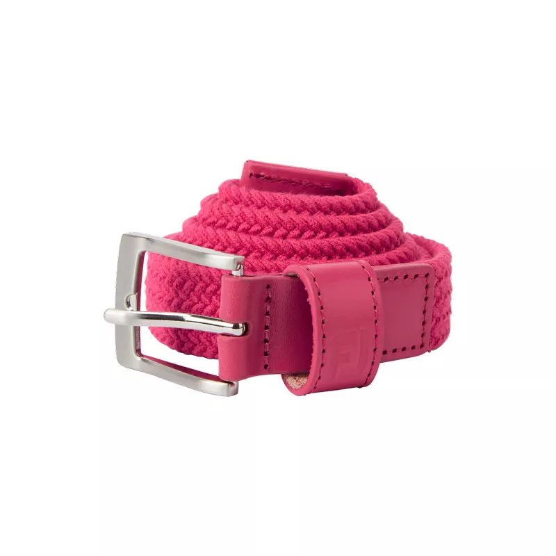 Ceinture Femme Footjoy Braided Belt Hot Pink