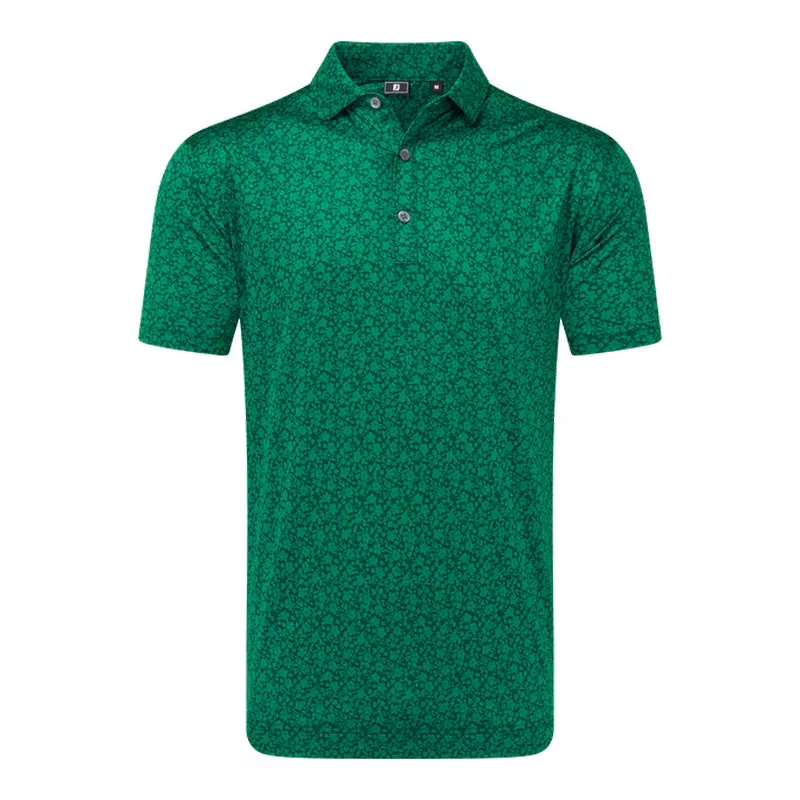 Polo Footjoy Print Floral Lisle Field Green