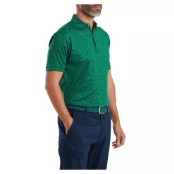 Polo Footjoy Print Floral Lisle Field Green