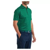 Polo Footjoy Print Floral Lisle Field Green