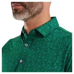 Polo Footjoy Print Floral Lisle Field Green