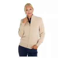 Pull Femme Abacus Liffin Knitted Windstopper Full-Zip FW26 Sandshell
