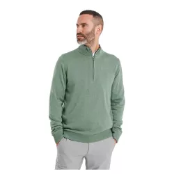 Pullover Footjoy Drirelease 1/2 Zip Switer FW26 Grey Lichen