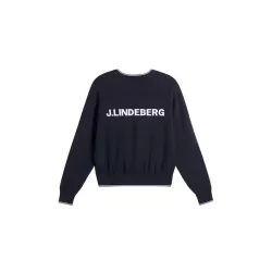 Pull Femme J.Lindeberge Clarissa Windbreaker Sweater FW26 Navy