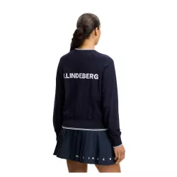 Pull Femme J.Lindeberge Clarissa Windbreaker Sweater FW26 Navy