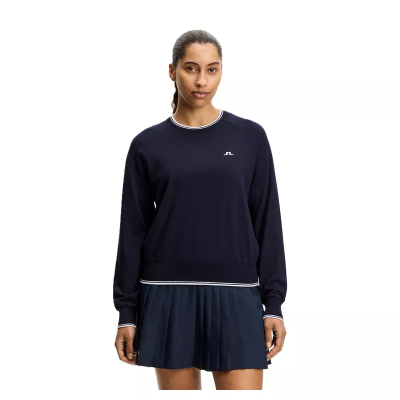 Pull Femme J.Lindeberge Clarissa Windbreaker Sweater FW26 Navy
