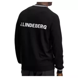 Pull J.Lindeberge Kenny Windbreaker Knit Sweater FW26 Black