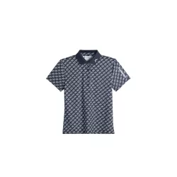Polo Femme J.Lindeberg Tour Tech Print Polo FW26 Cardi Jacquard Navy