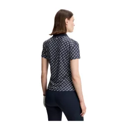 Polo Femme J.Lindeberg Tour Tech Print Polo FW26 Cardi Jacquard Navy