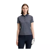 J.Lindeberg Tour Tech Print Polo Femme — Polo golf TX Stretch Jersey 4D OEKO-TEX imprimé