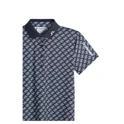 Polo Femme J.Lindeberg Tour Tech Print Polo FW26 Cardi Jacquard Navy