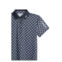Polo Femme J.Lindeberg Tour Tech Print Polo FW26 Cardi Jacquard Navy