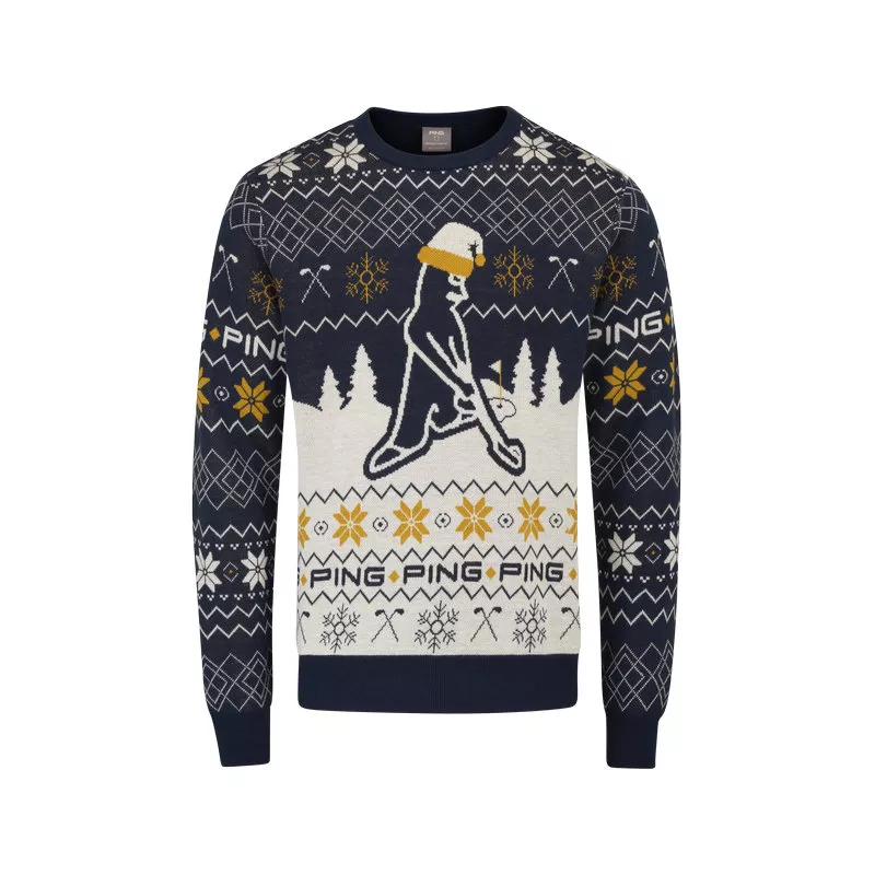 Pull De Noel Ping Festive Mr.Ping Jumper FW26 Oxford Blue