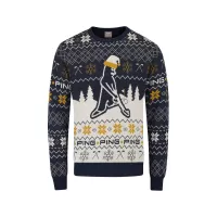Pull De Noel Ping Festive Mr.Ping Jumper FW26 Oxford Blue