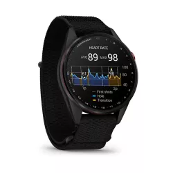 Montre GPS Garmin S72 - 47mm Titane Carbon Gray DLC/Rouge