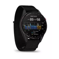 Montre GPS Garmin S72 - 47mm Titane Carbon Gray DLC/Rouge