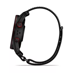 Montre GPS Garmin S72 - 47mm Titane Carbon Gray DLC/Rouge