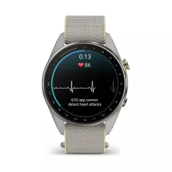 Montre GPS Garmin S72 - 47mm Titane Silver/Citron