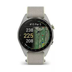 Montre GPS Garmin S72 - 47mm Titane Silver/Citron