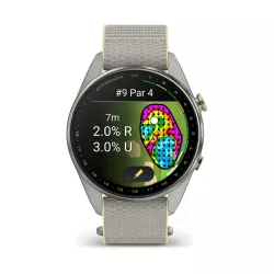 Montre GPS Garmin S72 - 47mm Titane Silver/Citron