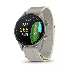 Montre GPS Garmin S72 - 47mm Titane Silver/Citron