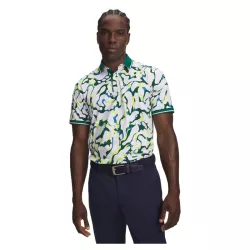 Polo Under Armour UA ArmourDry Print Rib Polo FW26 White Campus Ivy