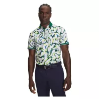 Polo Under Armour UA ArmourDry Print Rib Polo FW26 White Campus Ivy