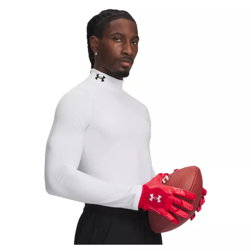 Sous Couches Under Armour ColdGear Fitted Mock FW26 White