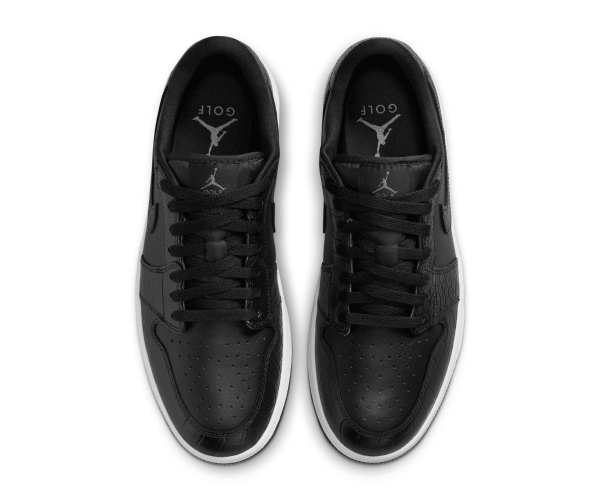 Chaussures Nike Air Jordan 1 Low G Black White Vue Dessus