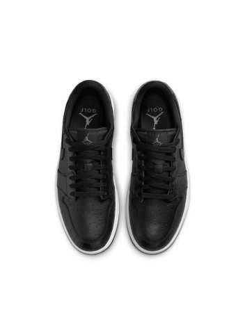 Chaussures Nike Air Jordan 1 Low G Black White Vue Dessus