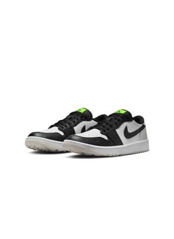 Chaussures Nike Air Jordan 1 Low White Black Yellow Présentation De Profil