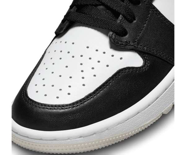 Chaussures Nike Air Jordan 1 Low White Black Yellow Pointe Chaussure