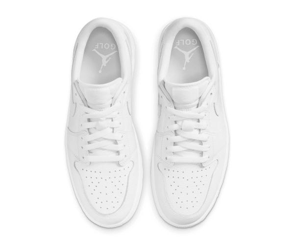 Chaussures Nike Air Jordan 1 Low Grey White Présentation Dessus