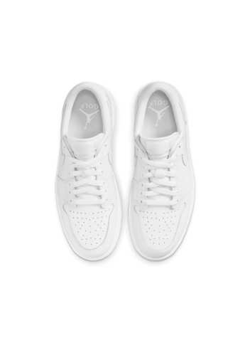Chaussures Nike Air Jordan 1 Low Grey White Présentation Dessus