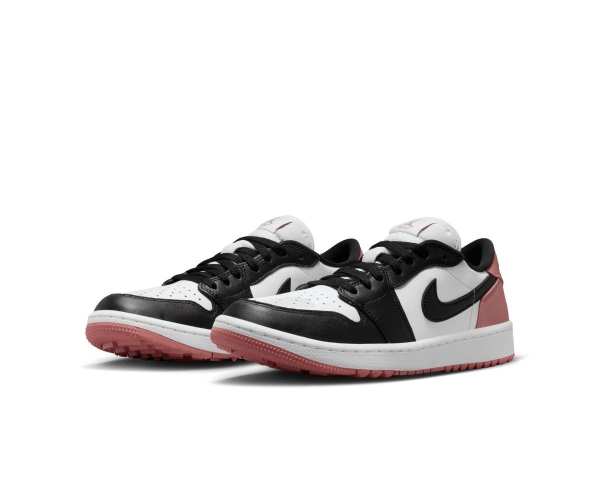 Chaussures Nike Air Jordan 1 Low White Black Pink Présentation Profil