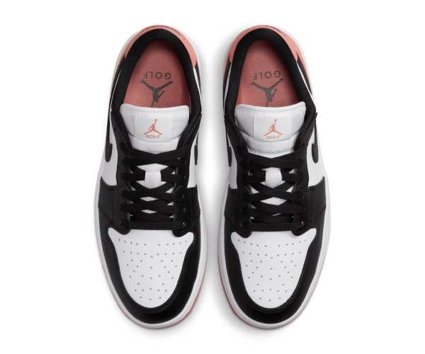 Chaussures Nike Air Jordan 1 Low White Black Pink Présentation Dessus