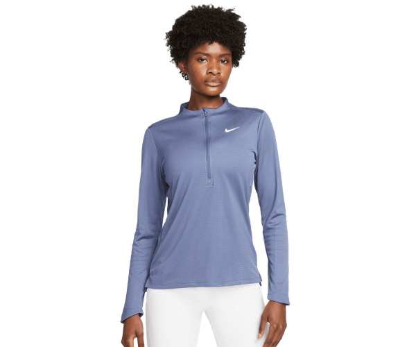 Sweat Femme Nike Dri-Fit Advantage UV 1/2 Zip Top Bleu