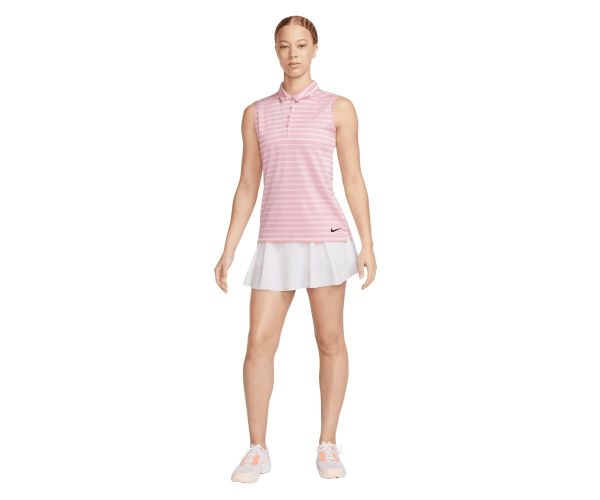 Polo Femme Sans Manches Nike Dri-Fit Victory Stripe